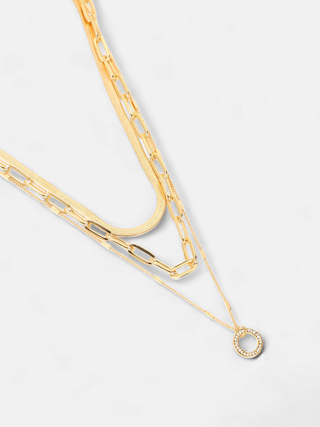 The Halo Snakechain Multi-Layer Necklace - California Gold-SOHINC6071