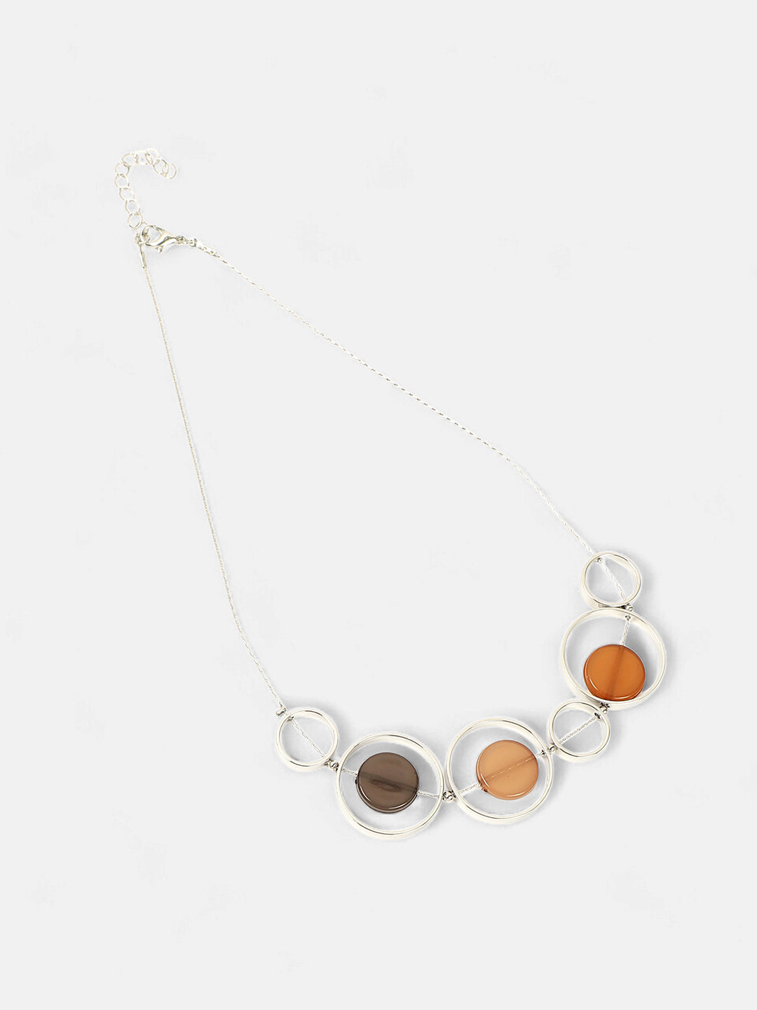 The Orb Collar Necklace - Metallic Silver-SOHINC6076