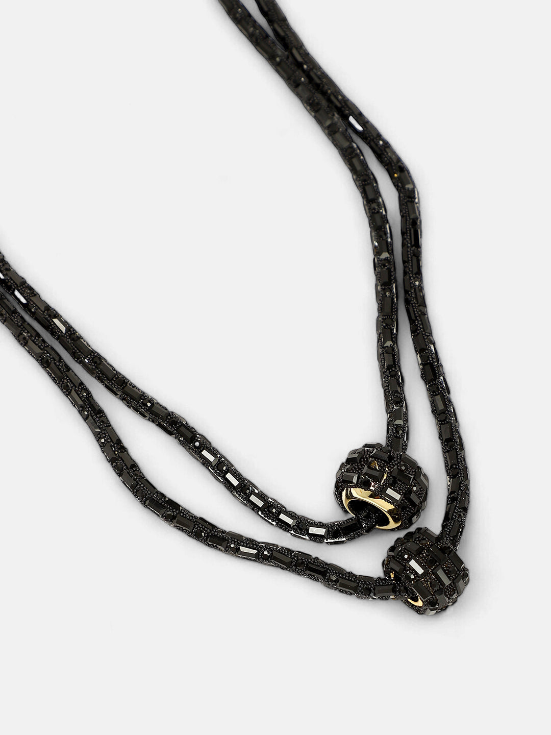 The Mirror Multi-Layer Necklace - Onyx Black-SOHINC6083