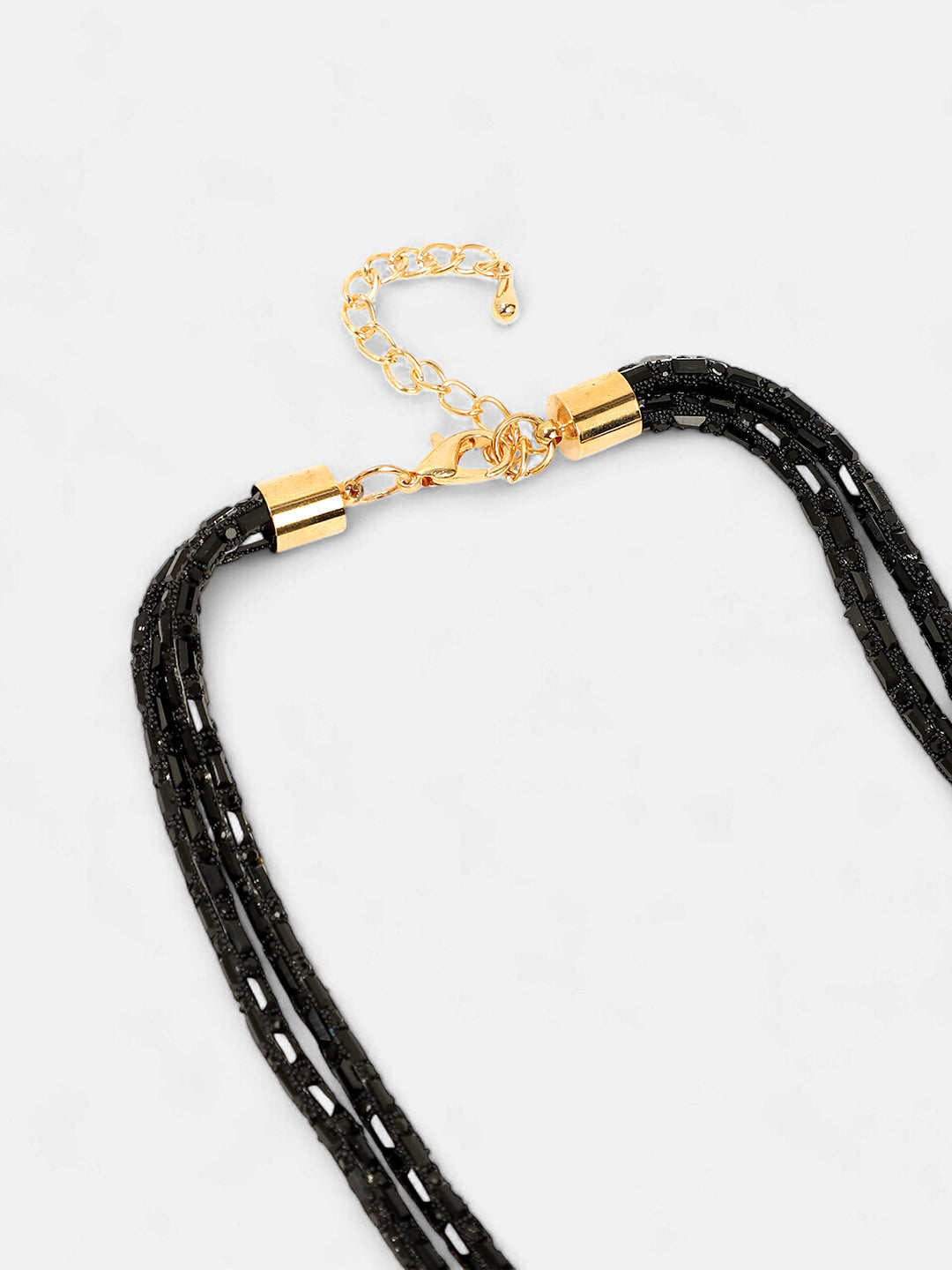 The Mirror Multi-Layer Necklace - Onyx Black-SOHINC6083