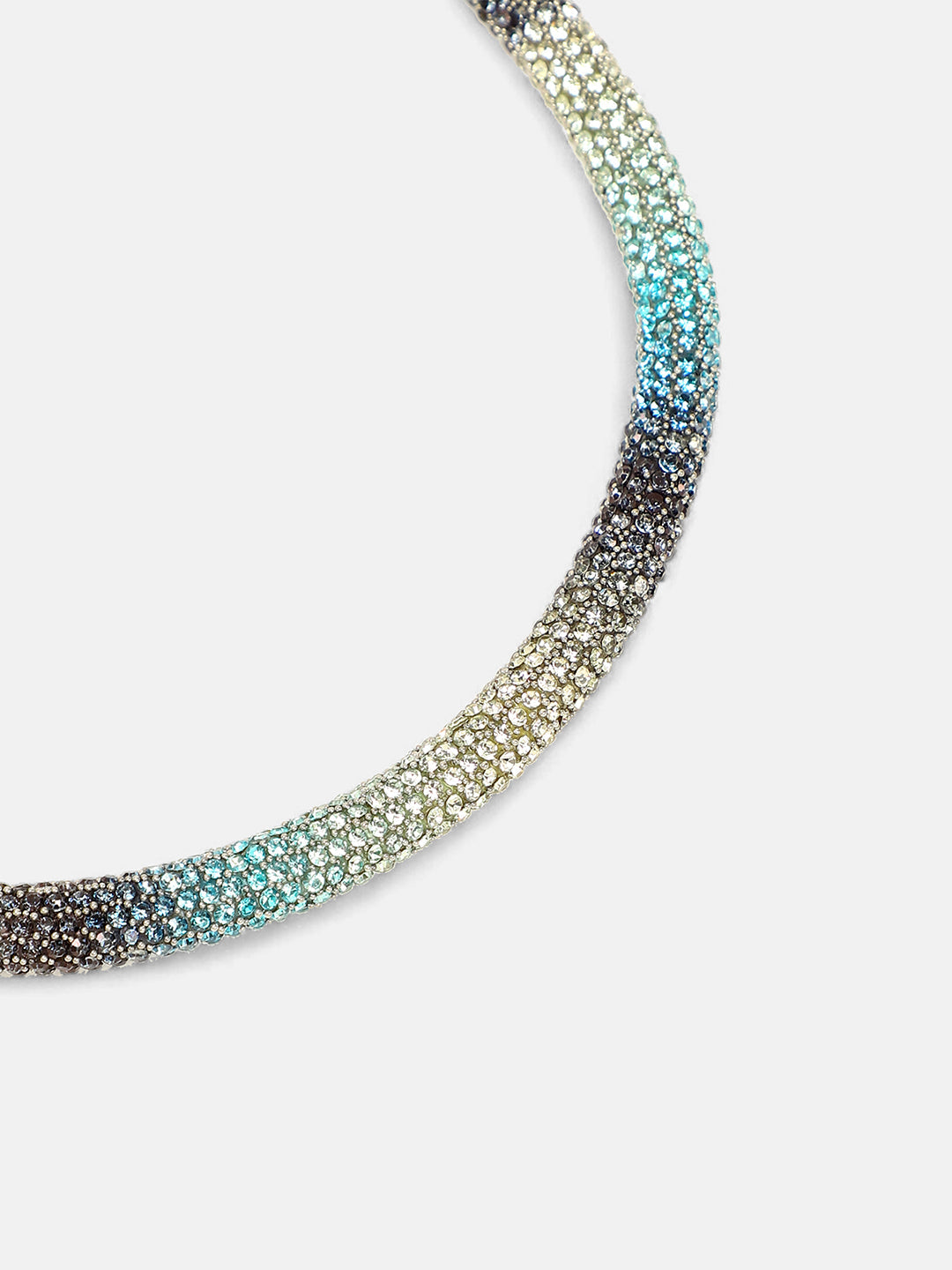 The Jingle Collar Necklace - Crystal Silver & Sky Blue-SOHINC6088