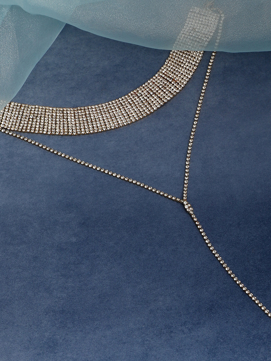 The Bijou Multi-Layer Necklace - Crystal Silver-SOHINC6205
