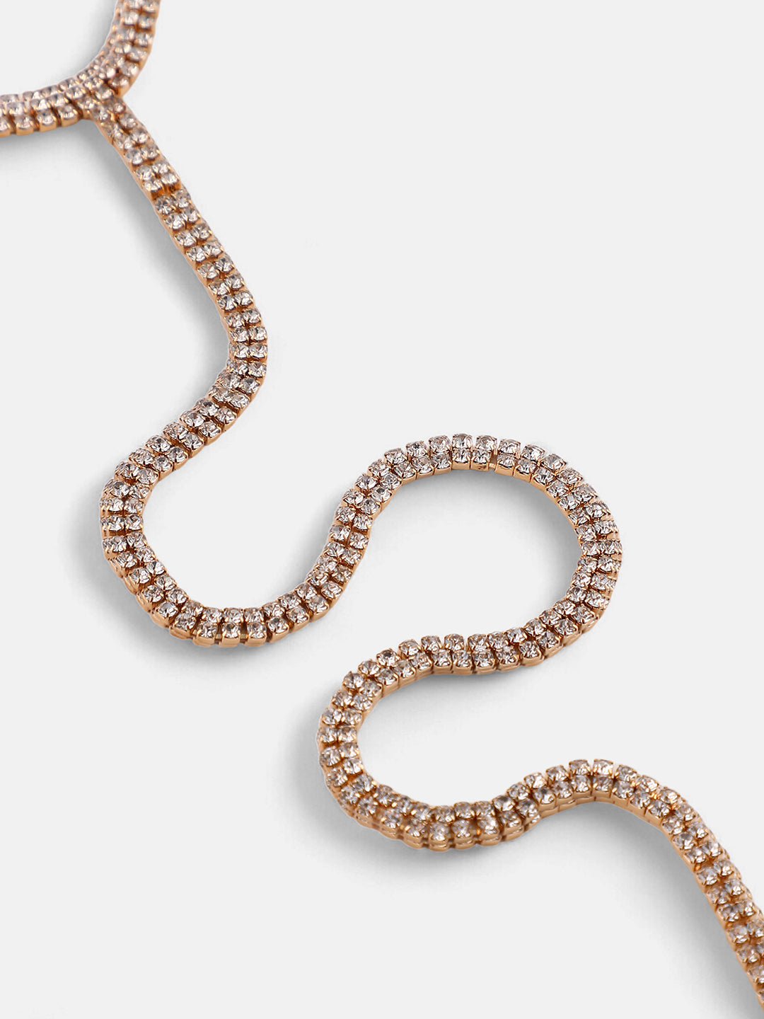 The Bijou Multi-Layer Lariat Necklace - Crystal Silver-SOHINC6207