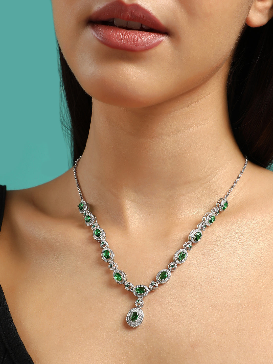 The Monaco Collar Necklace - Emerald Green-SOHINC6208