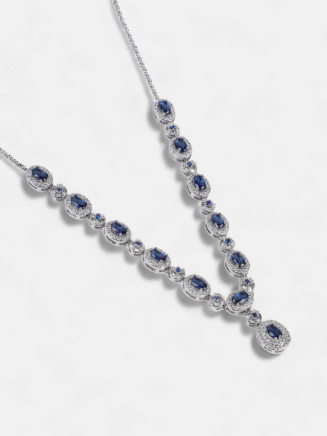 The Monaco Collar Necklace - Sapphire Blue-SOHINC6210