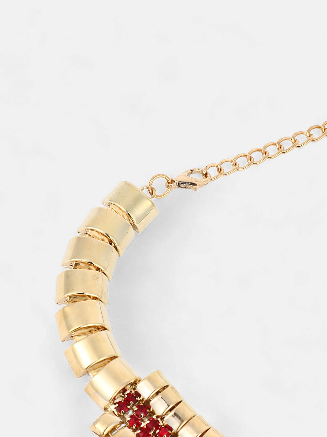 The Corona Statement Necklace - Ruby Red-SOHINC6246