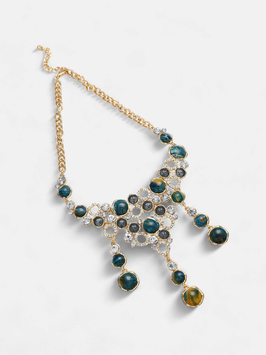 The Supernova Statement Necklace - Emerald Green-SOHINC6262