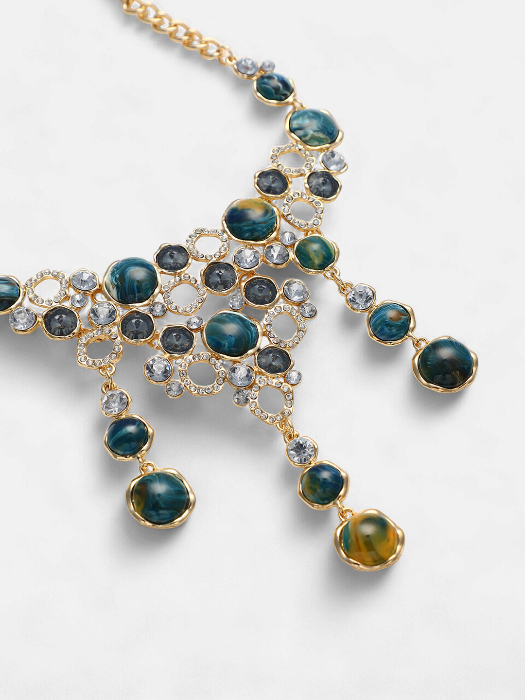 The Supernova Statement Necklace - Emerald Green-SOHINC6262