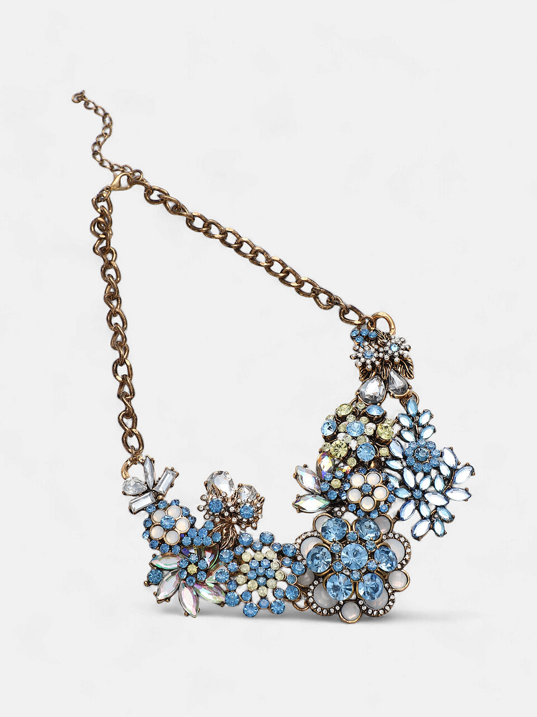 The Garden Of Eden Statement Necklace - Azure Blue-SOHINC6263