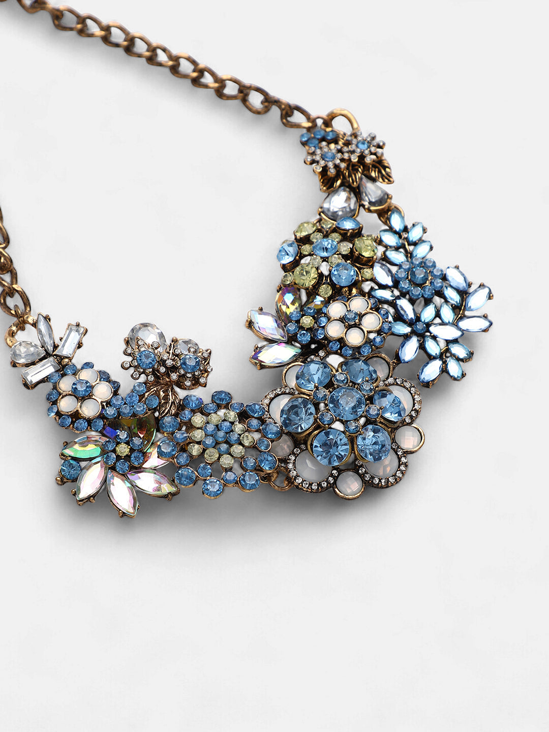 The Garden Of Eden Statement Necklace - Azure Blue-SOHINC6263