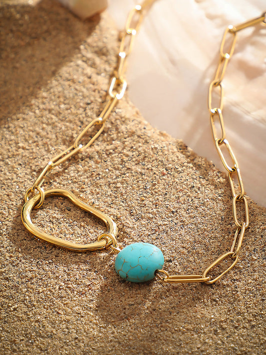 The Santorini Chain Necklace - California Gold