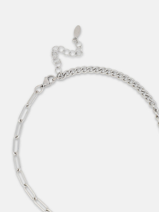 The Scale Multi-Layer Necklace - Metallic Silver