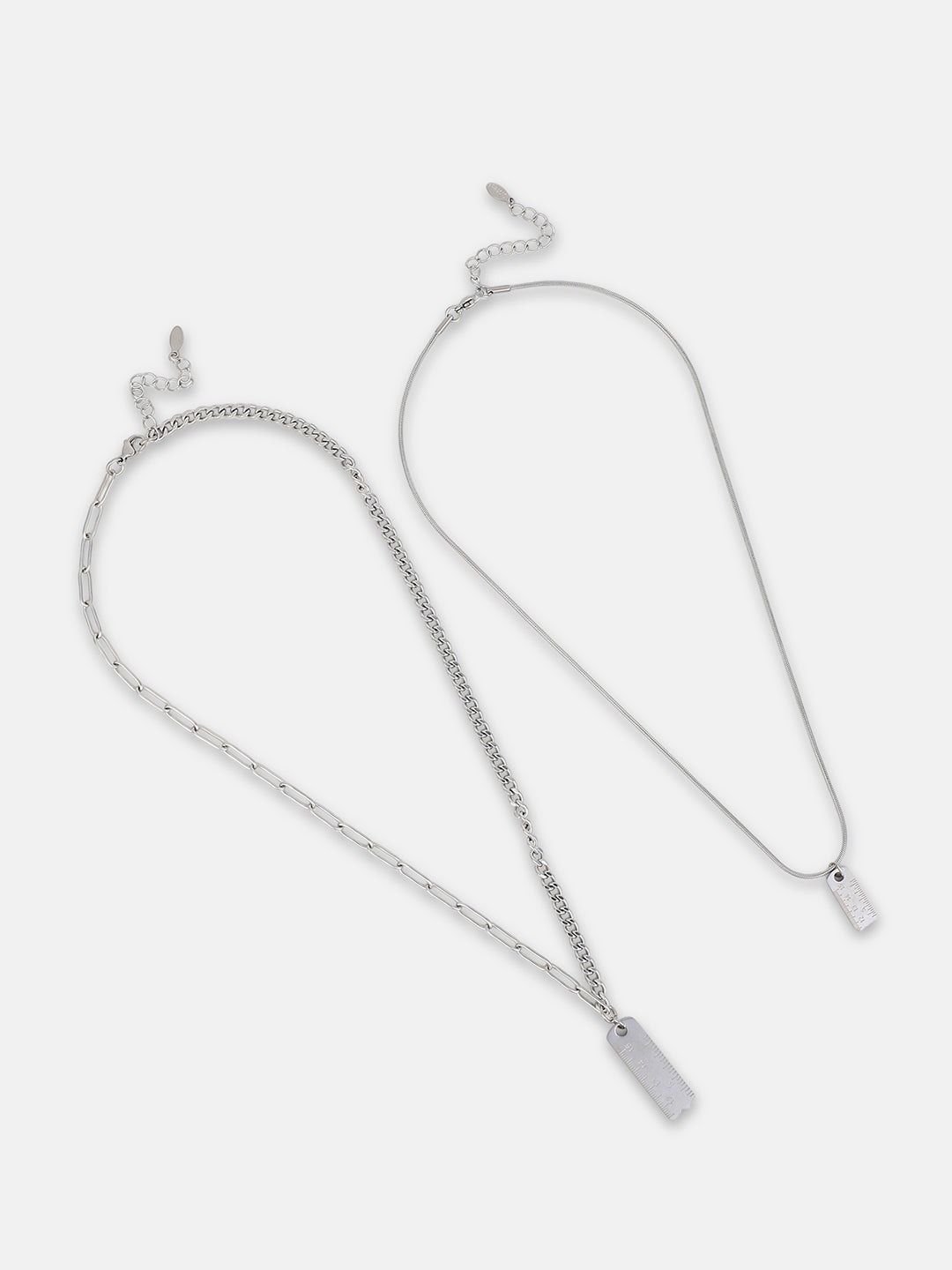 The Scale Multi-Layer Necklace - Metallic Silver