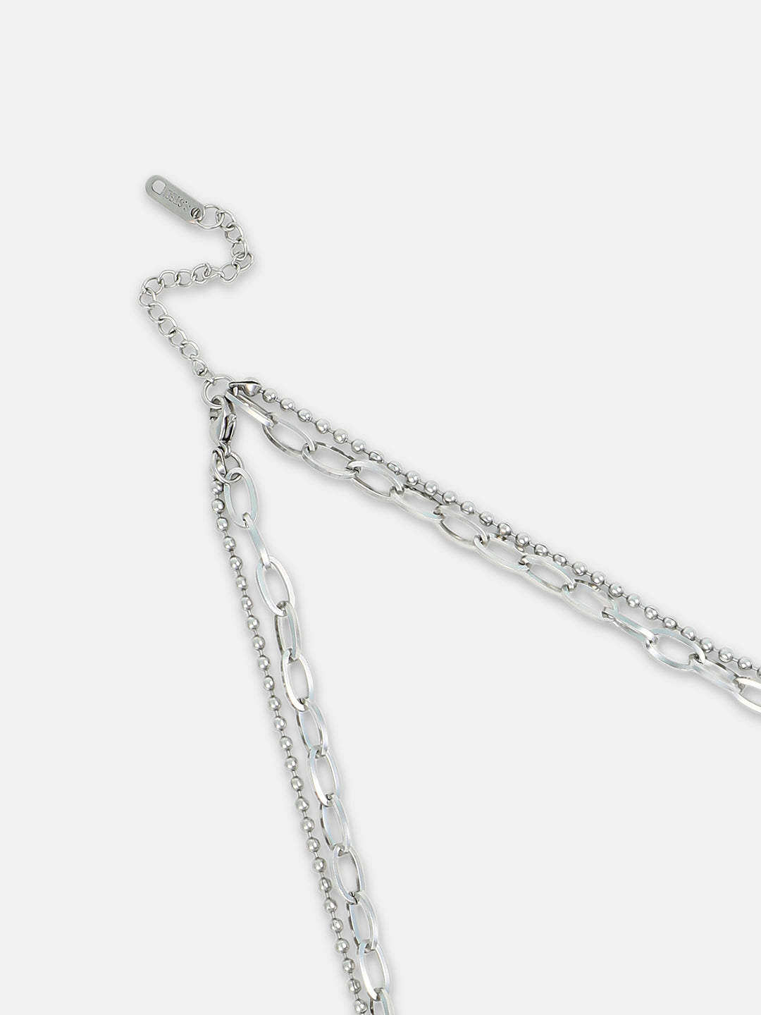 The Vortex Multi-Layer Necklace - Metallic Silver