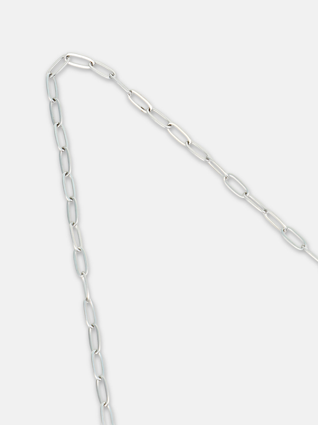 The Anchor's Lock Chain Necklace - Metallic Silver