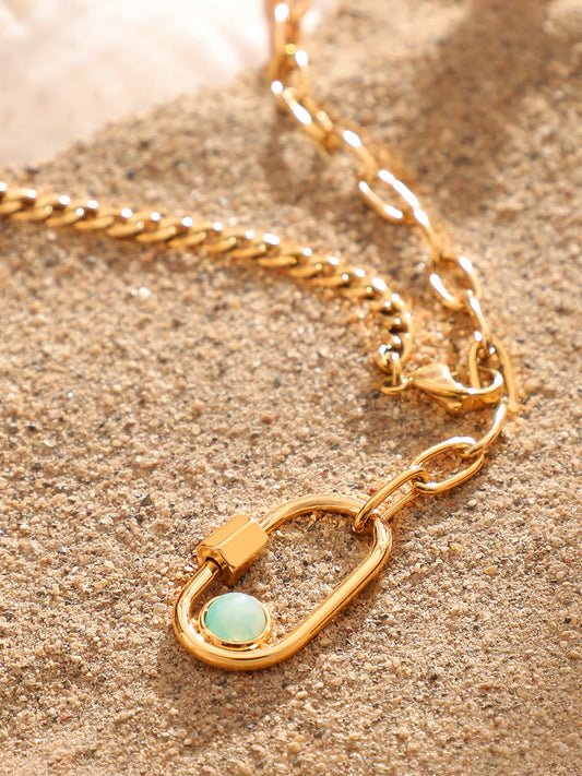 The Industrial Lazuli Chain Necklace - California Gold