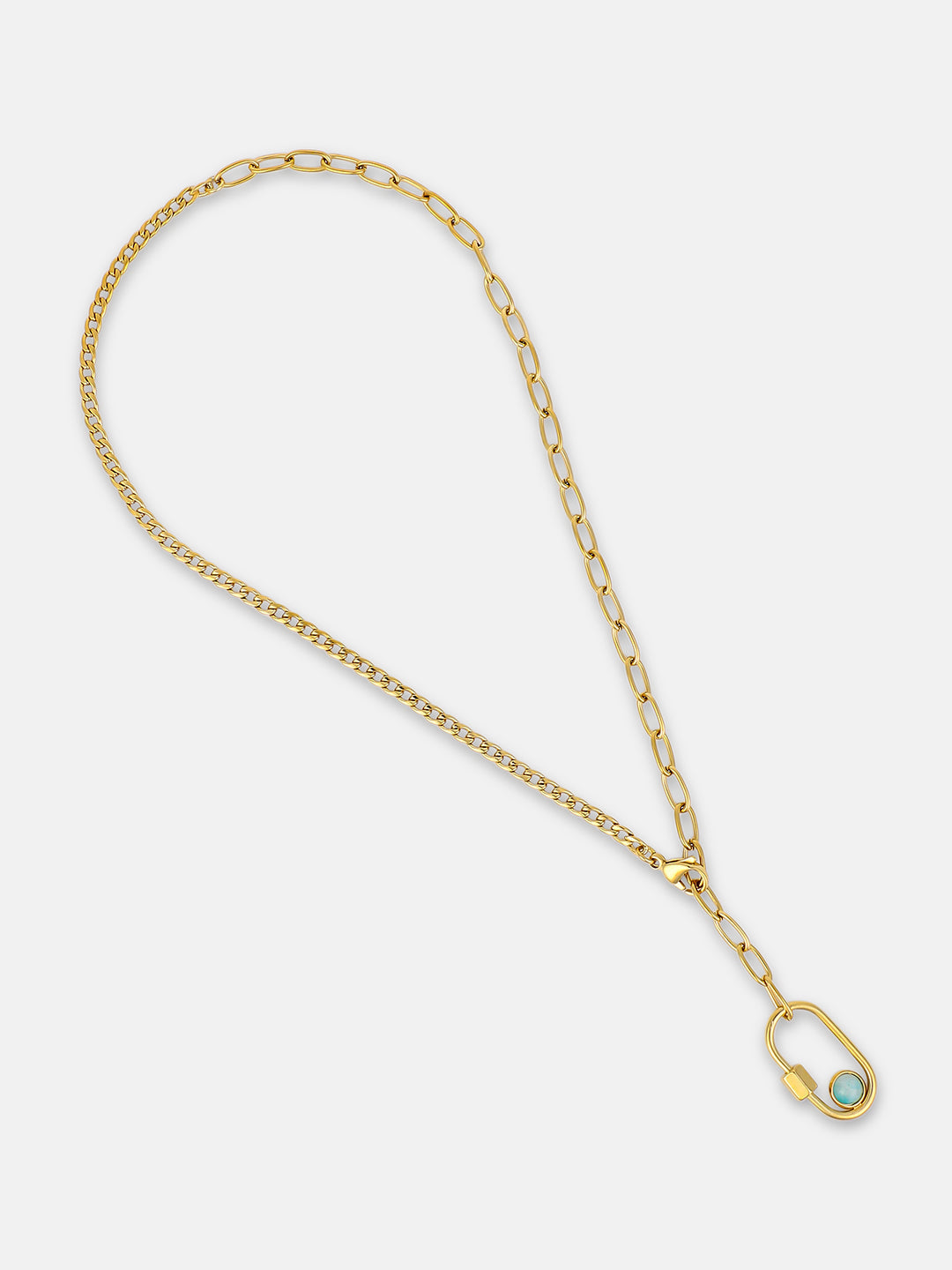 The Industrial Lazuli Chain Necklace - California Gold