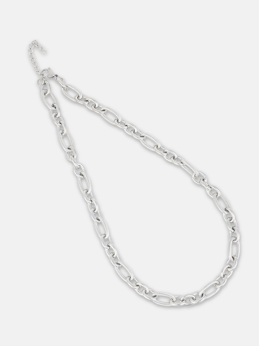 The Fusio Chain Necklace Metallic Silver