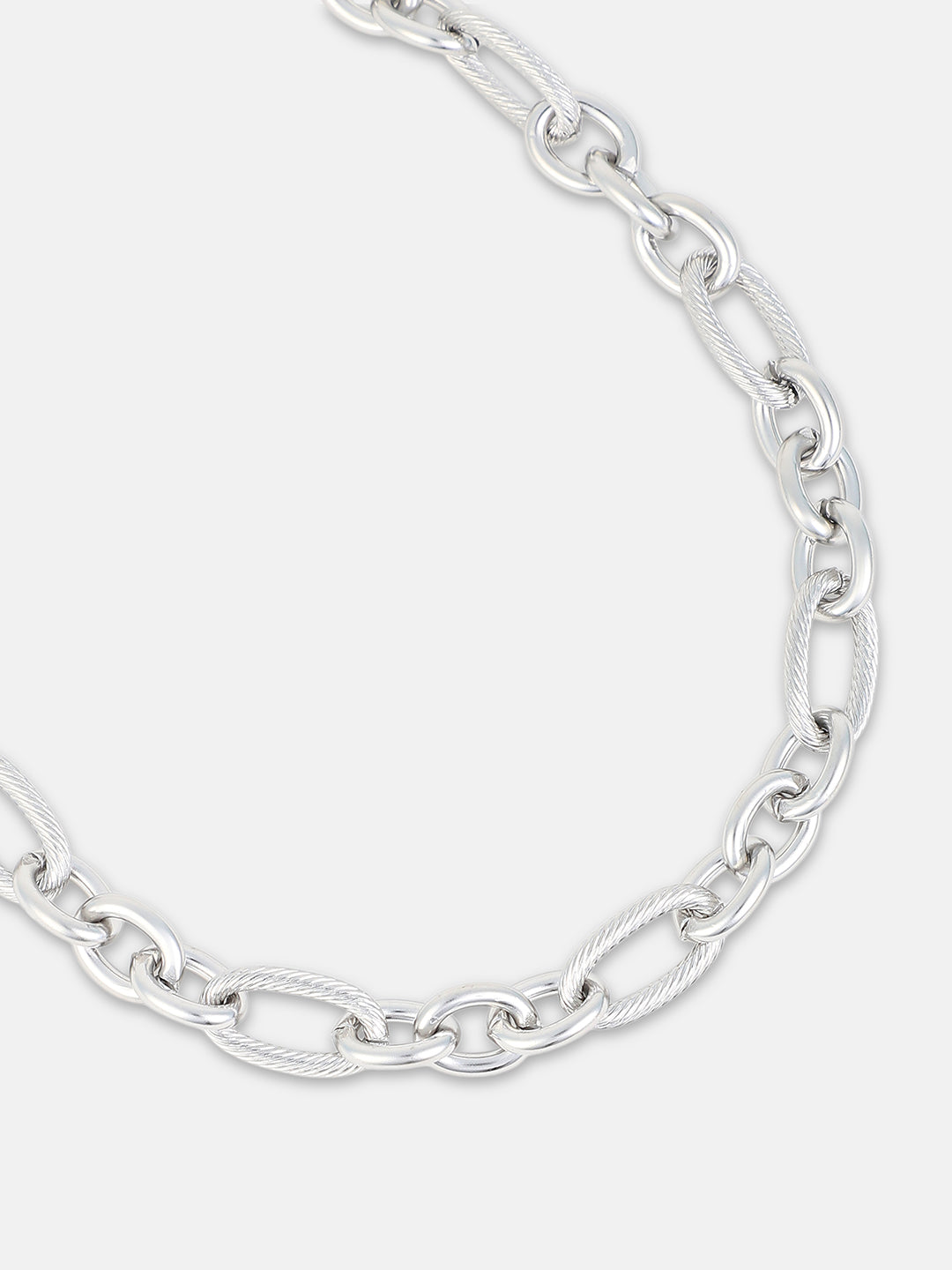 The Fusio Chain Necklace Metallic Silver