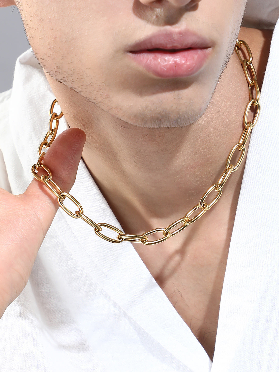 The Collar Link Chain Necklace - California Gold