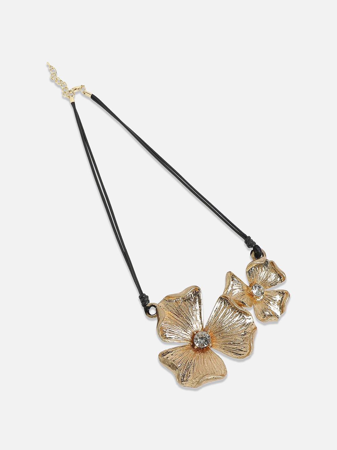 Gold-Plated Artificial Stones Studded Necklace
