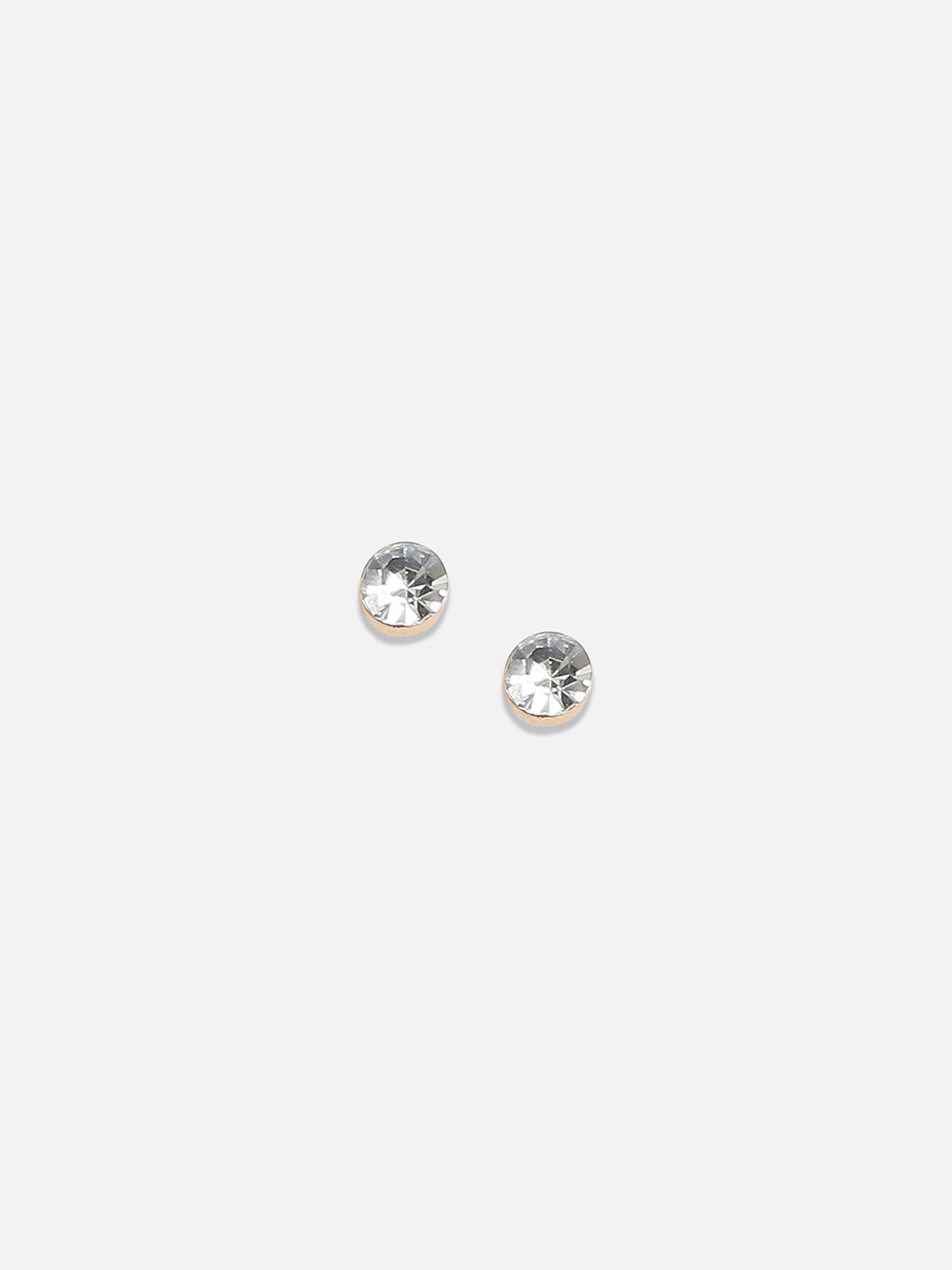 Gold Plated Stone Studded Chain With Earrings