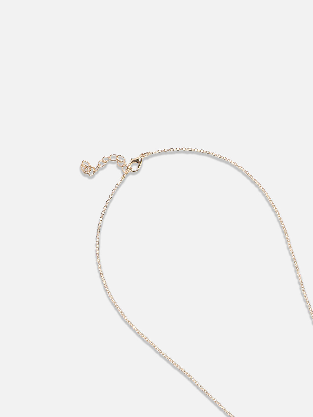 Gold Plated Stone Studded Chain With Earrings