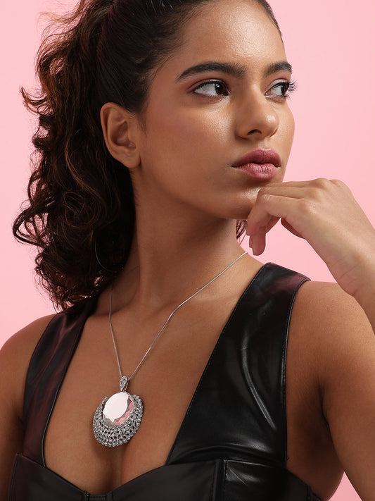 Silver-Plated Pendant With Chain