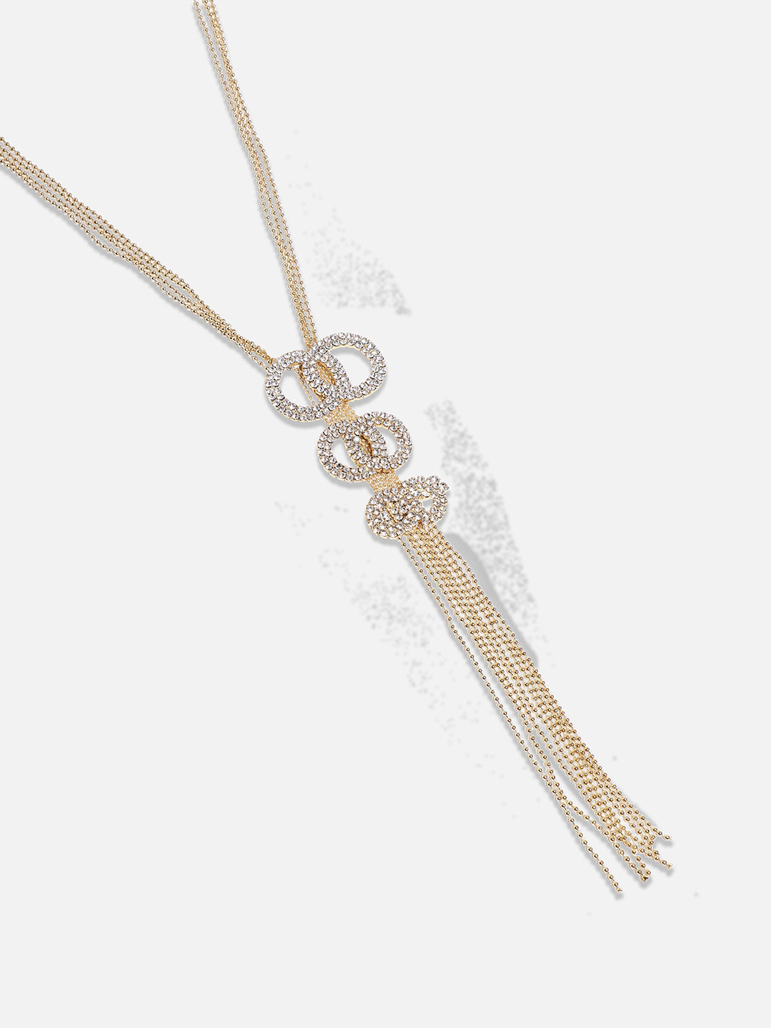 Gold-Plated Stone-Studded Necklace