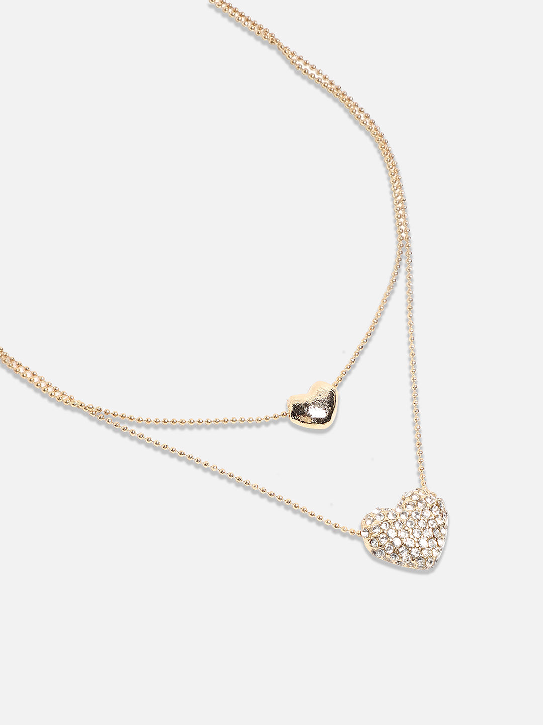 Gold-Plated Stone-Studded Necklace
