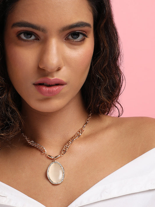 Artificial Stones Silver Plated Necklace