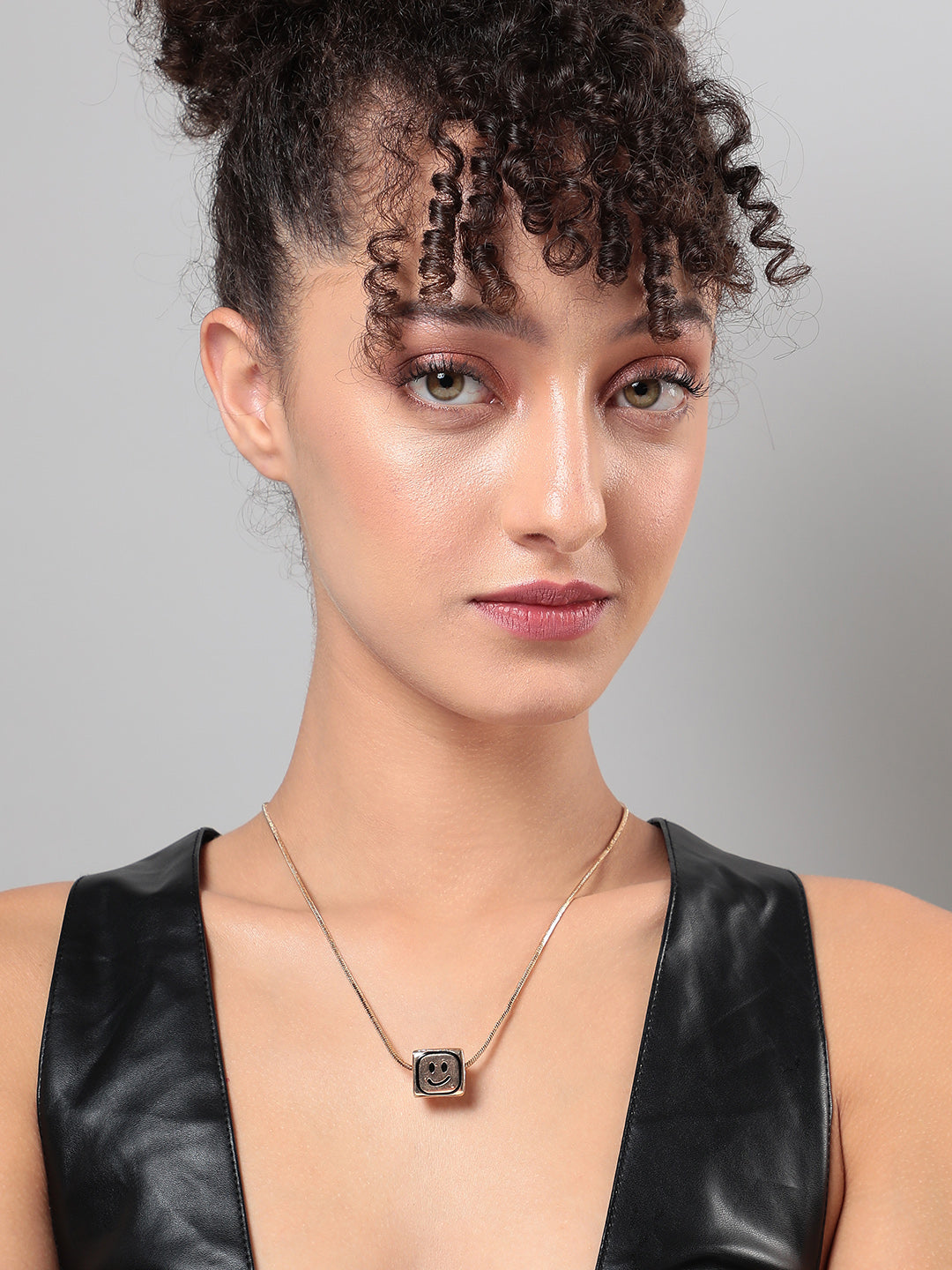 Gold-Plated Smile Collar Necklace