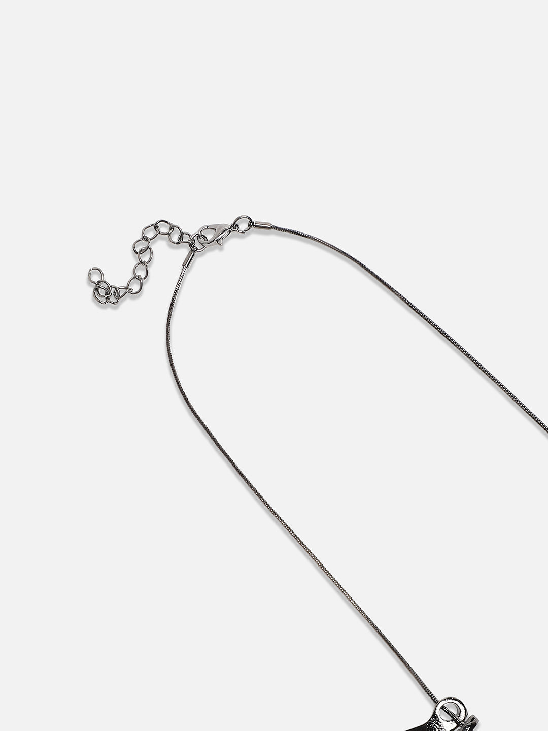 Silver-Plated Stone-Studded Necklace