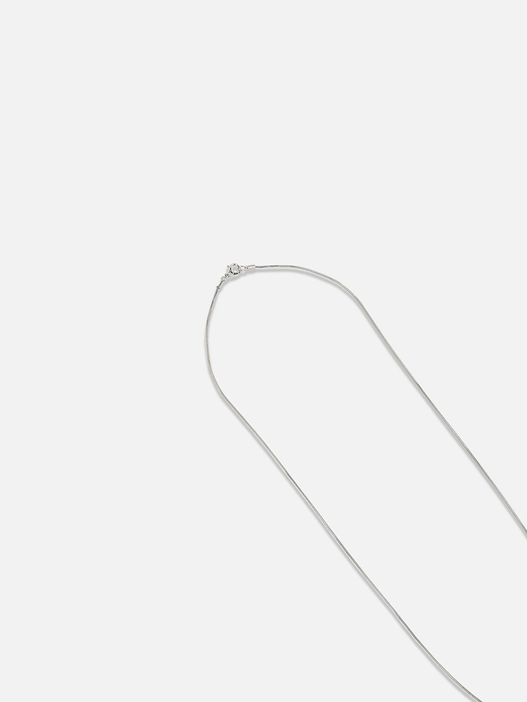 Silver-Plated Stone Studded Pendant Necklace With Tasseled Detail