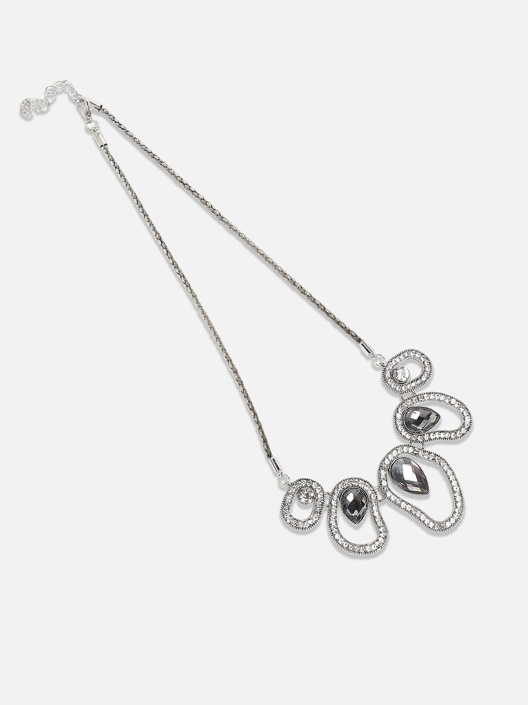 Silver-Plated Studded Necklace