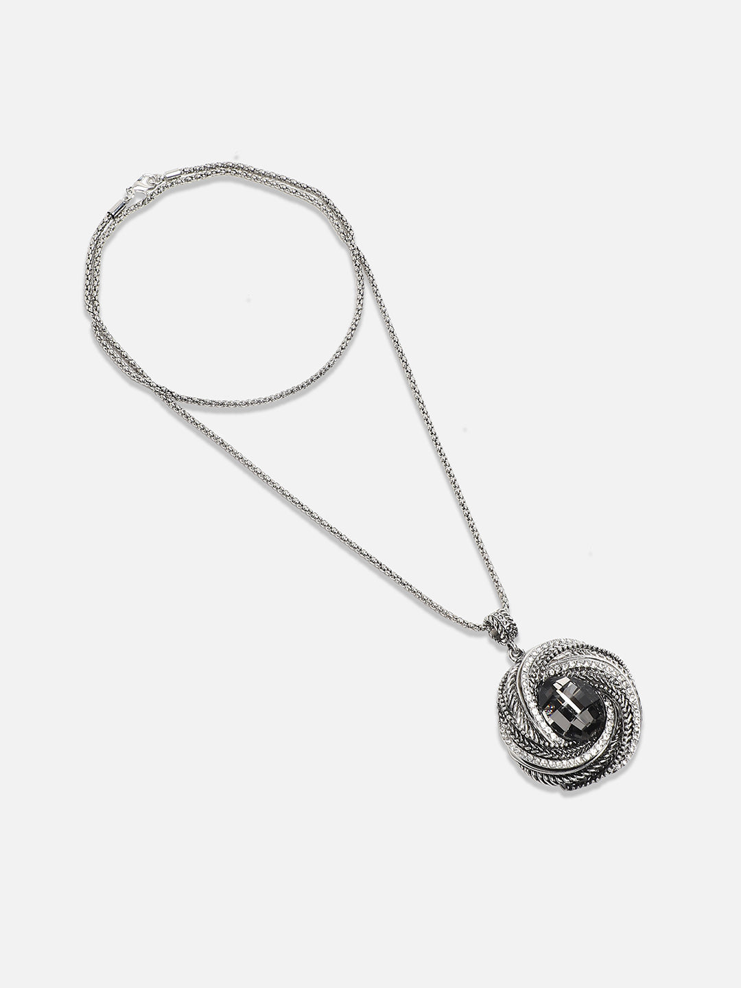 Silver-Plated Neck Chain with Pendant