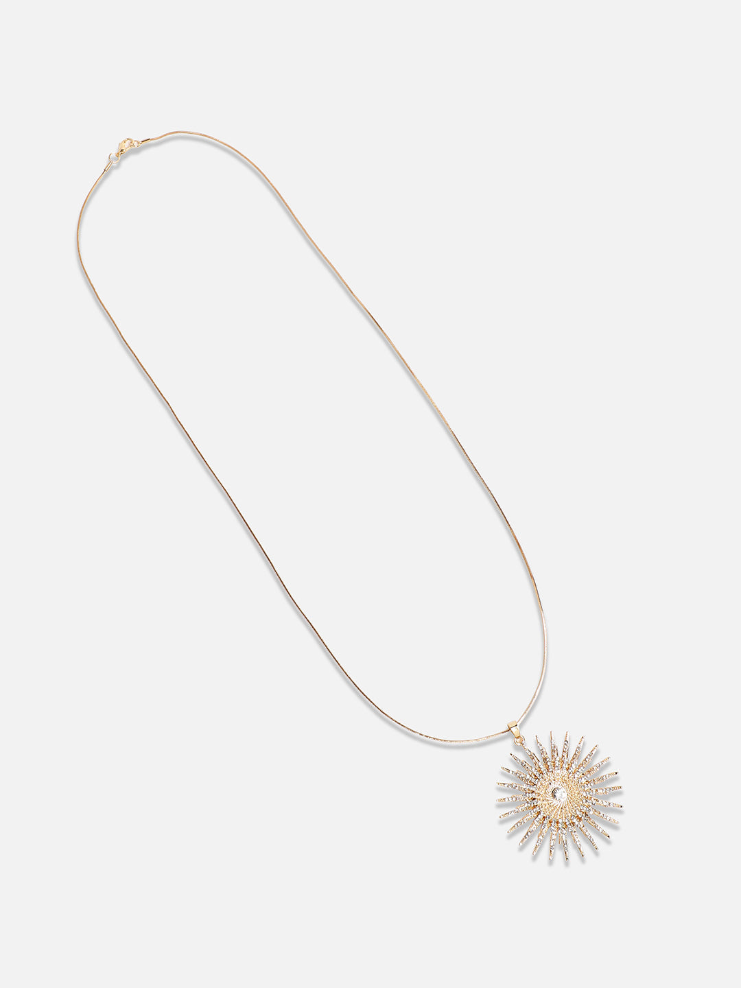 Gold-Plated Stone-Studded Necklace