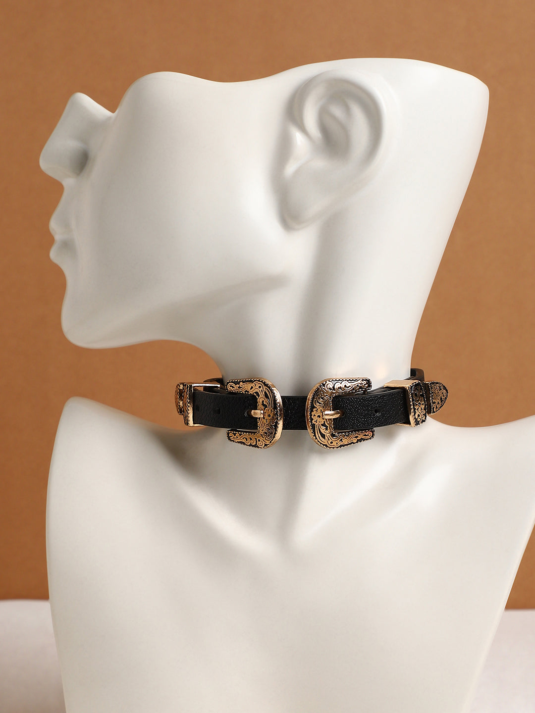 Women's The Howdy Choker Necklace - Antique Gold
