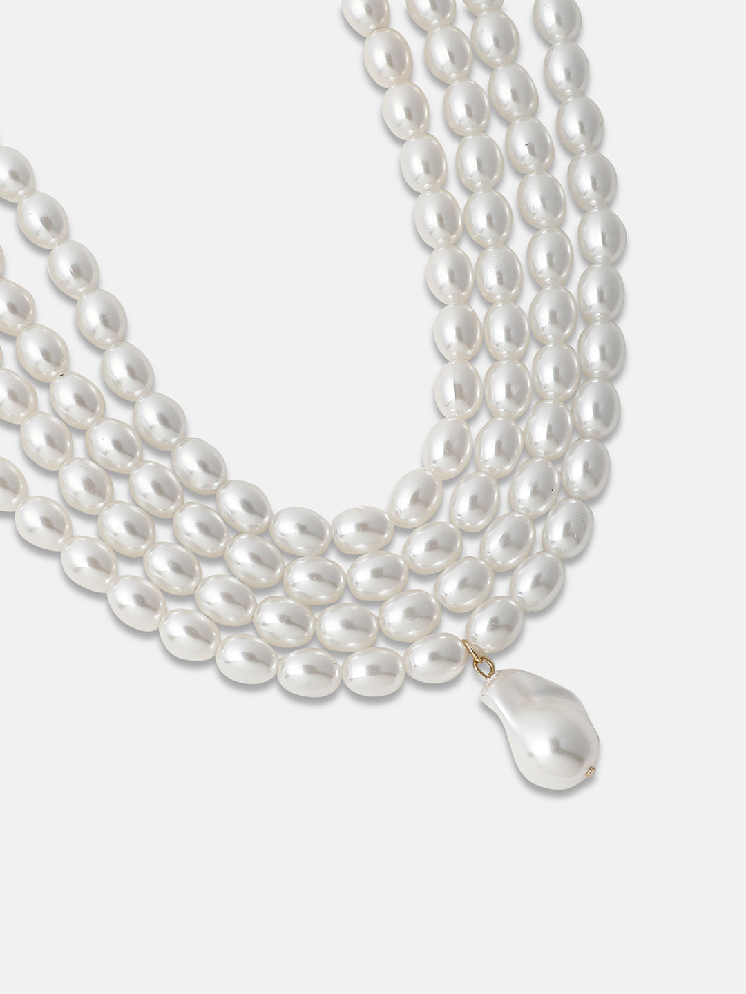 Women's The Medium Jackie Statement Necklace - Pearl White