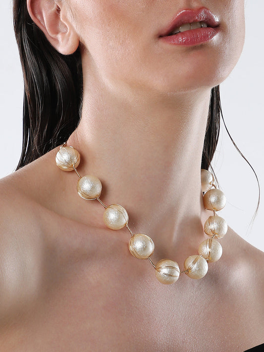 The Serendipity Collar Necklace - Champayne Gold-SOHINC8860