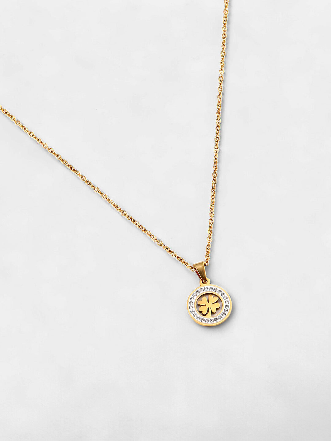The Clover Pendant Necklace - California Gold-SOHINC8861