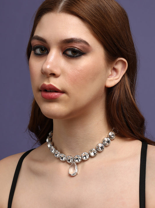 Silver-Plated Party Necklace