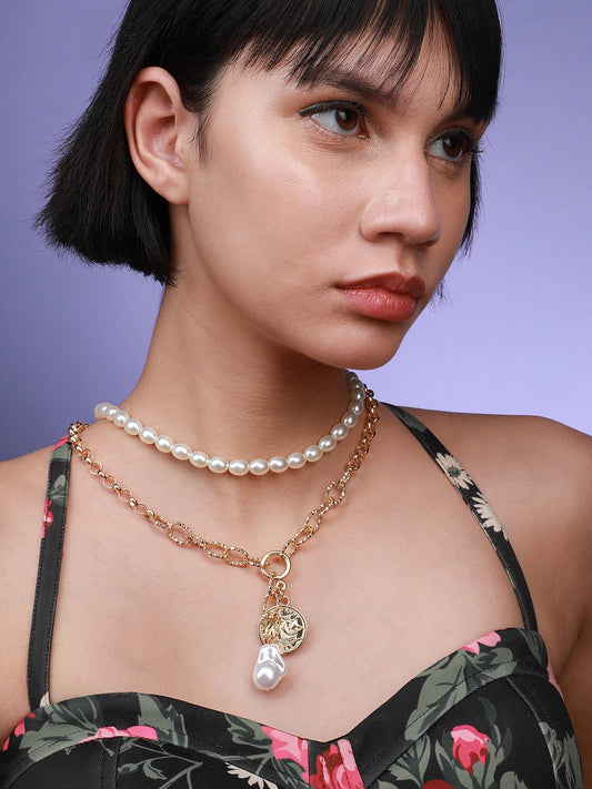 Gold-Plated Layered Necklace