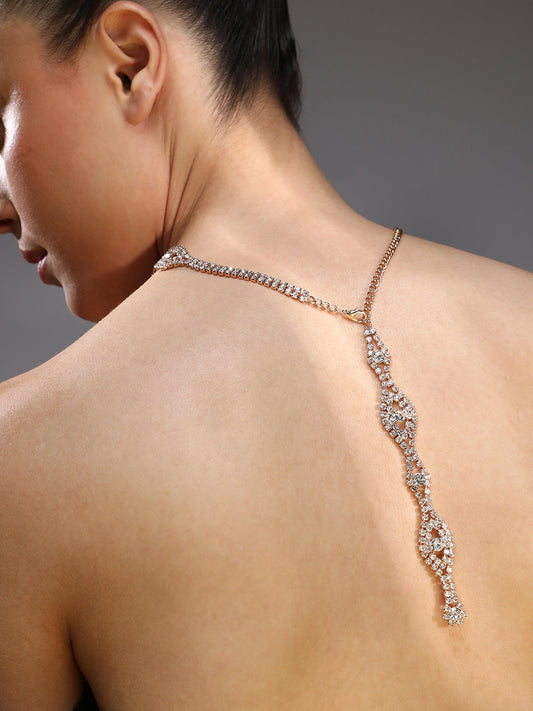 Gold-Plated Stones Studded Necklace