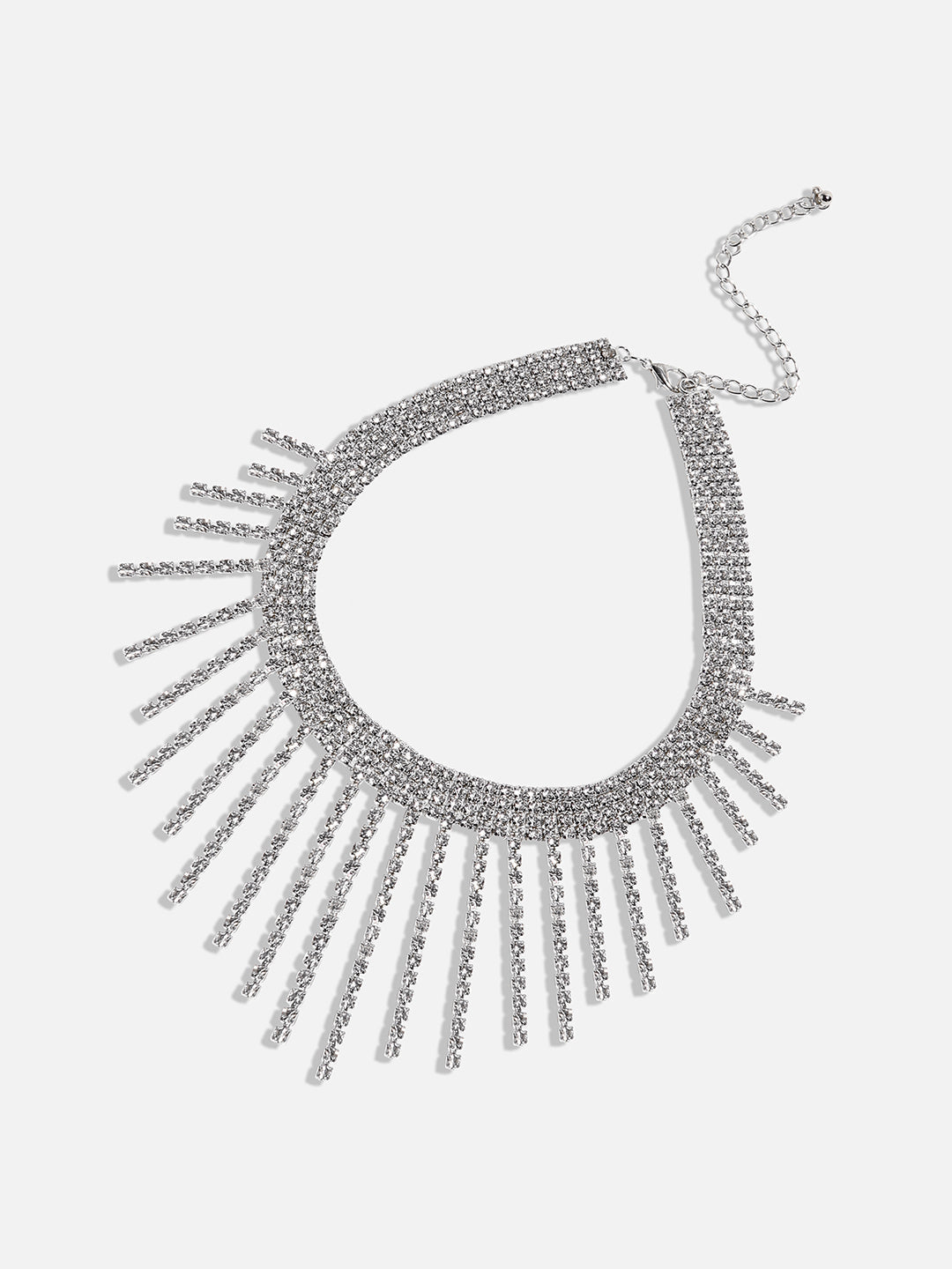Silver-Plated Minimal Studded Necklace