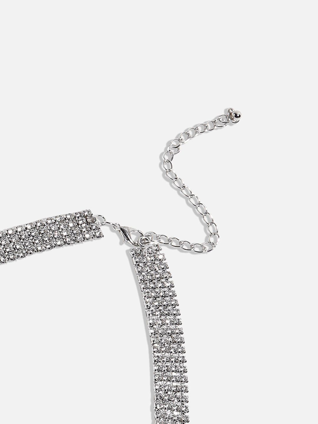 Silver-Plated Minimal Studded Necklace