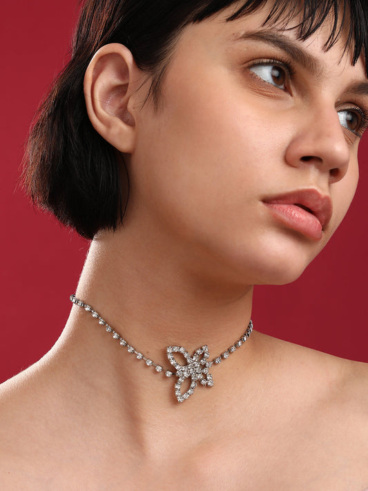 Butterfly Silver-Plated Necklace