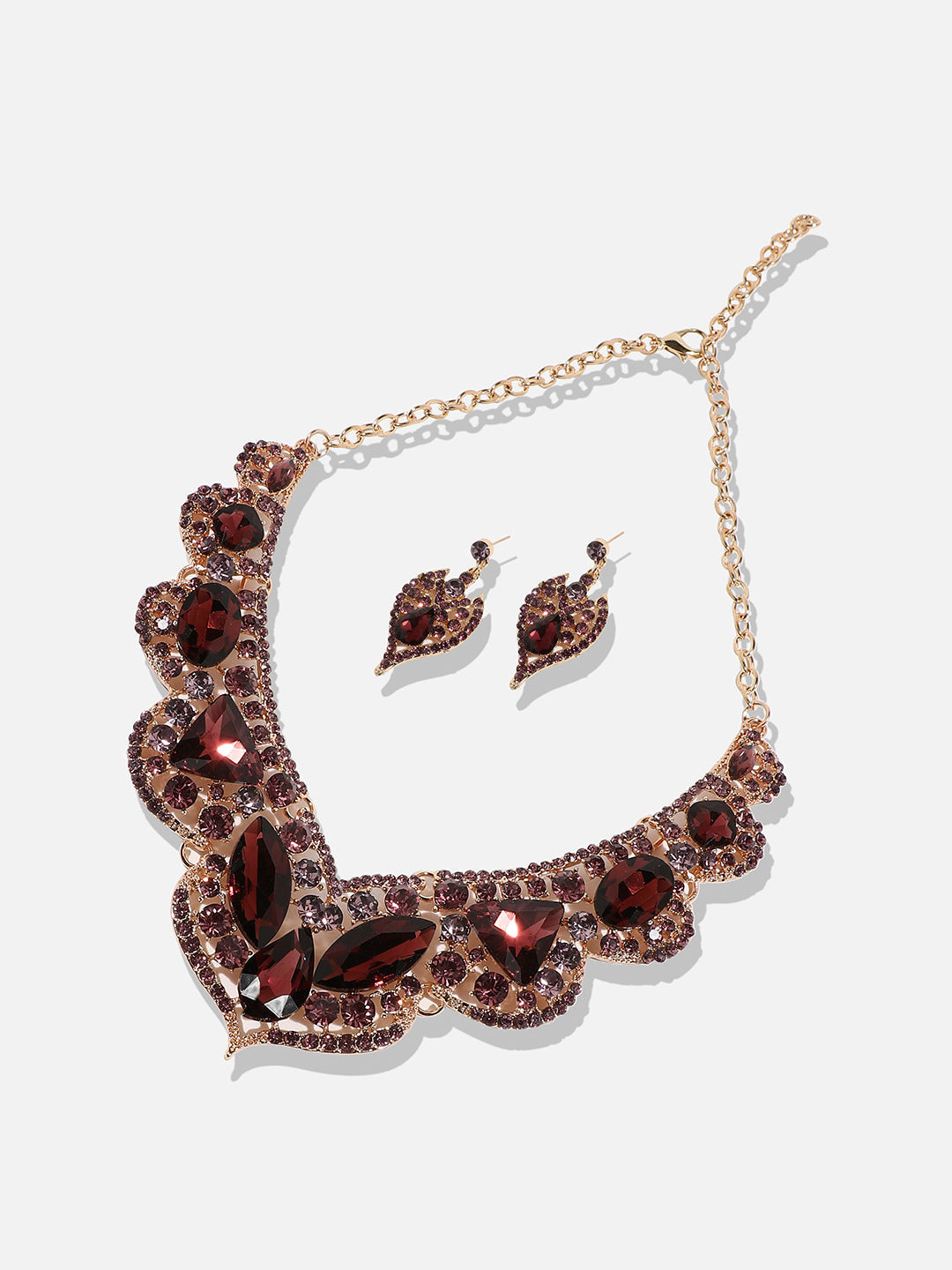 Gold-Plated Stone-Studded Jewellery Set