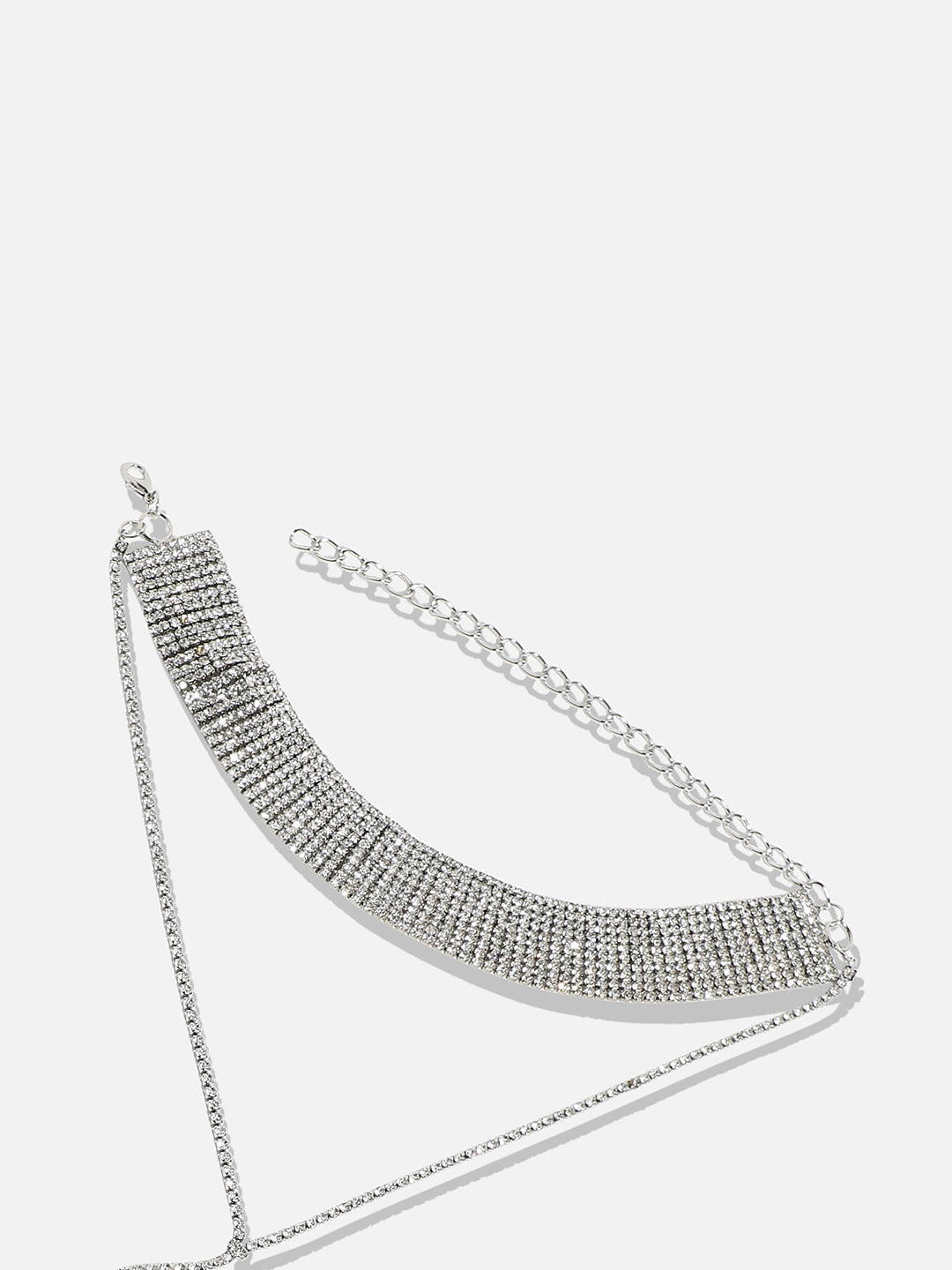 Silver-Toned Silver-Plated Cascade Necklace