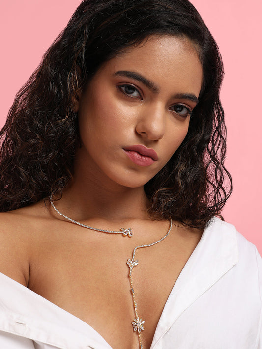 Gold Plated Artificial Stones Necklace